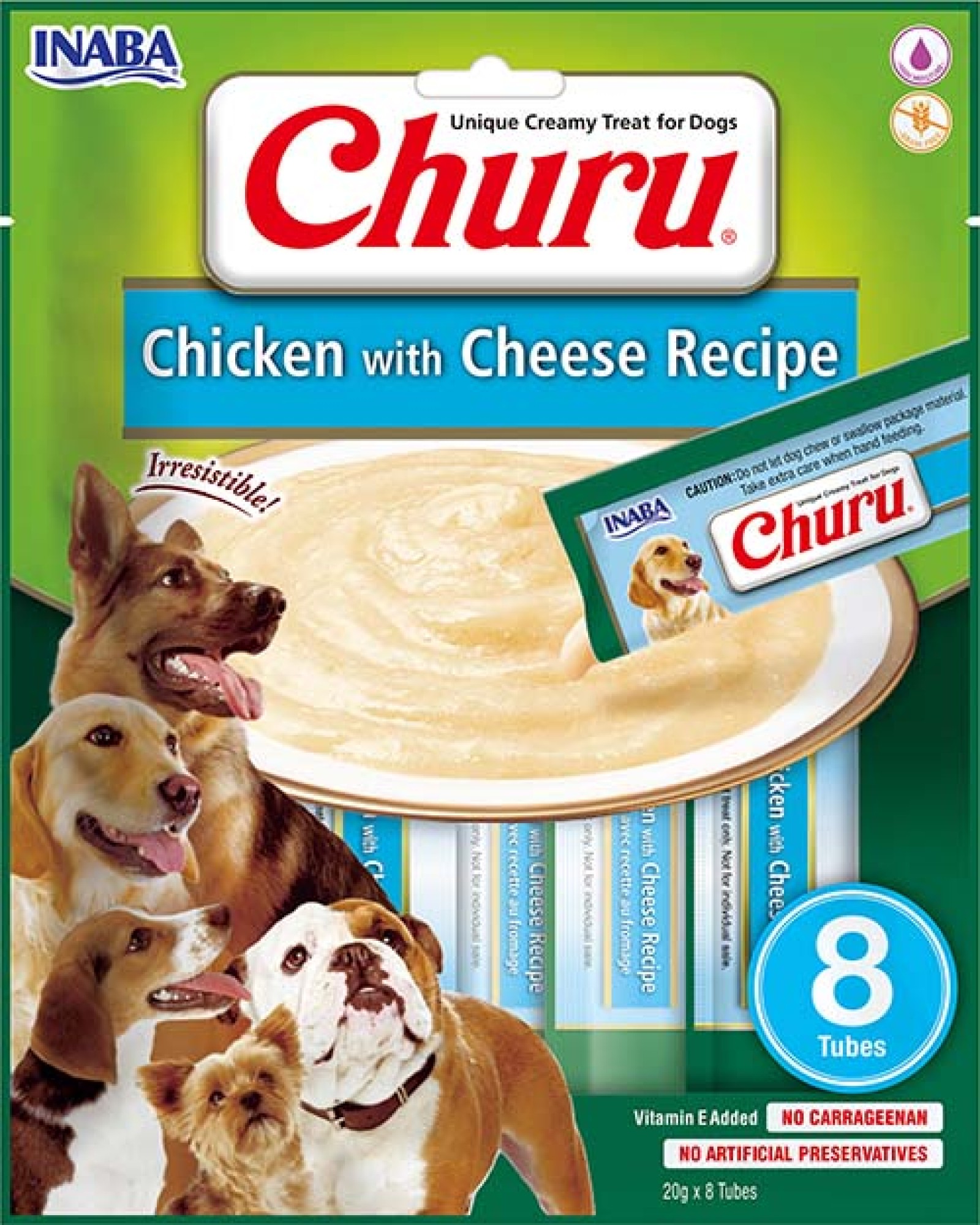 Inaba Churu puree hond Kip met kaas 8 stuks