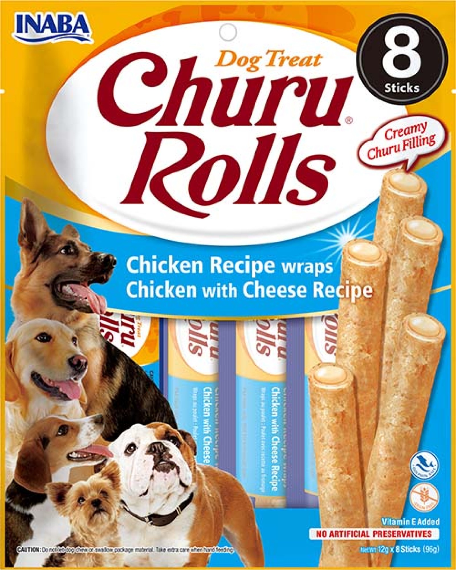 Inaba Churu Rolls hond Kip met kaas