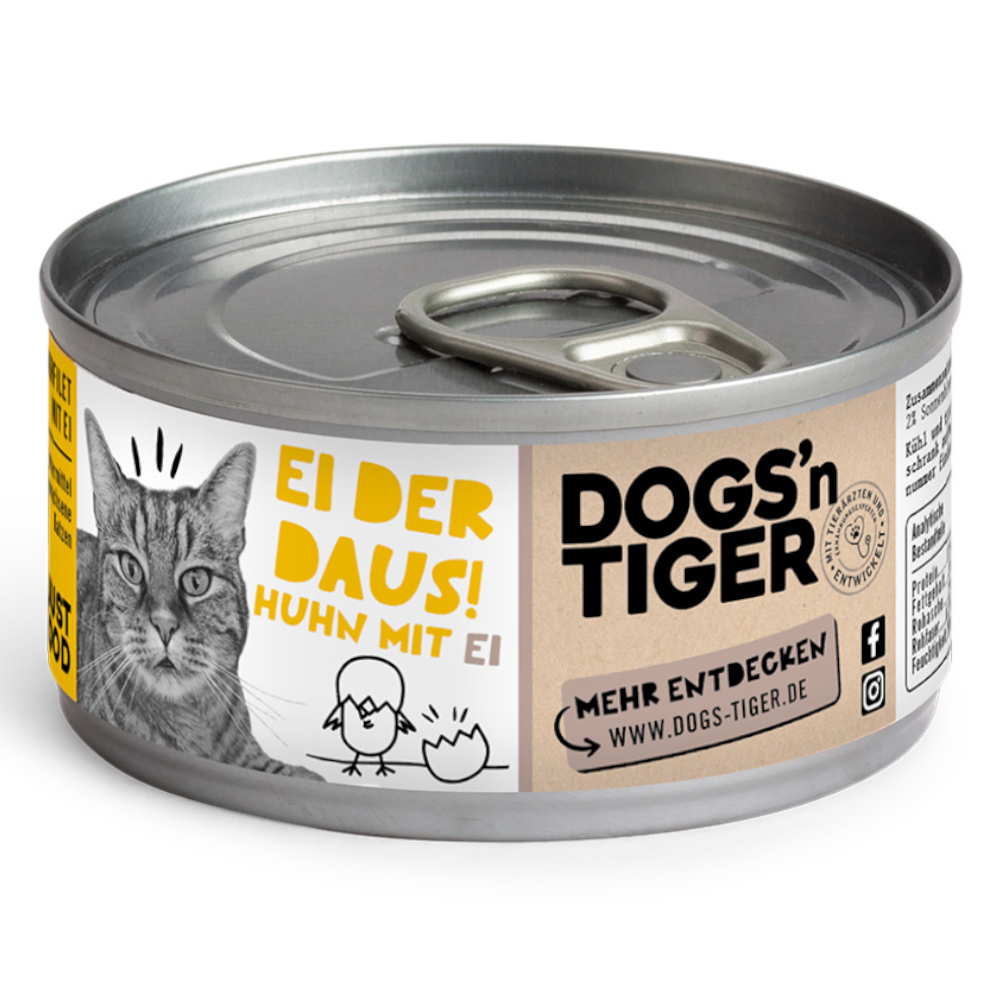 Dogs'n Tiger Cat Filet 12 x 70 g - Kipfilet met ei