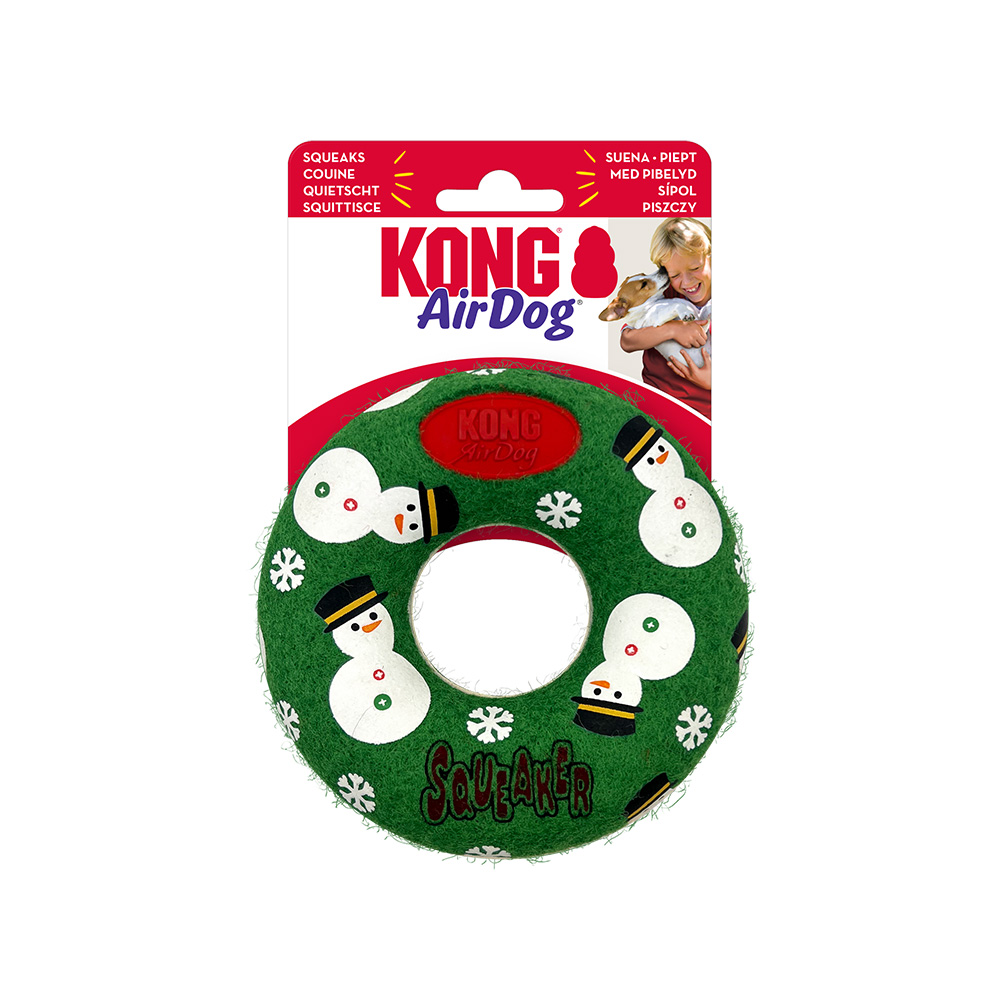 Kong Holiday AirDog Squeaker Donut ca. Ø12,7cm hond