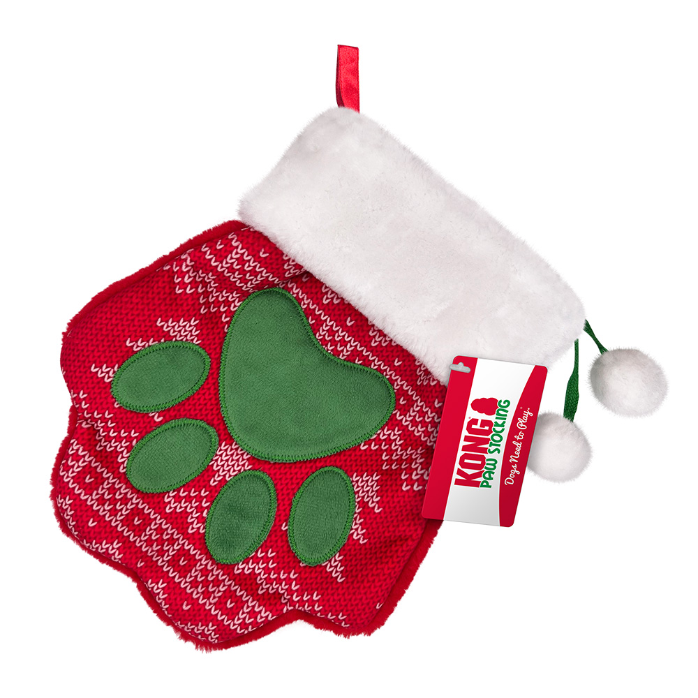 Kong Holiday Stocking Paw ca. 27x22x3cm voor katten en honden