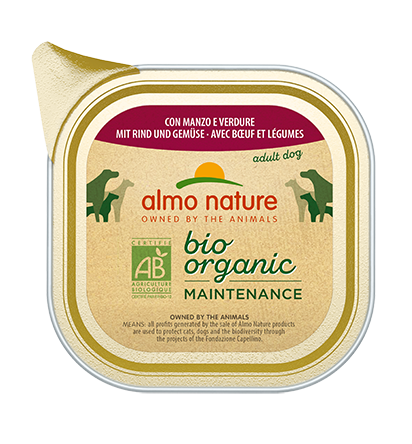 Almo Nature Dailymenu bio pate hond Rund en groenten 32x100gr