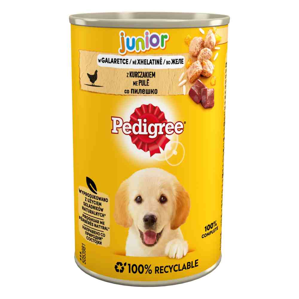 Pedigree 24x400g  Junior met kip nat hondenvoer