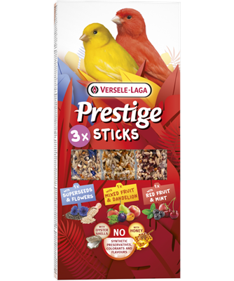 Versele-Laga Prestige Sticks Kanaries Triple Variety Pack 3 smaken