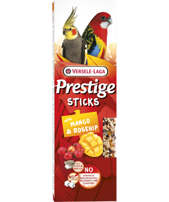 Versele-Laga Prestige Sticks Grote Parkieten 140 Gram Mango & Rozenbottel