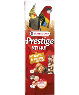 Versele-Laga Prestige Sticks Grote Parkieten 140 Gram Noten & Rozijnentopping