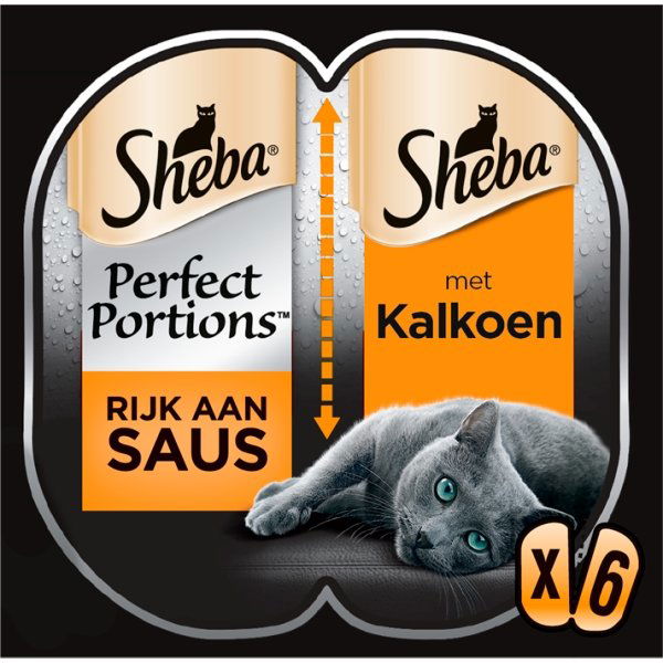 Sheba Natvoer voor volwassen katten 3x(2x37.5g) multipack  - 