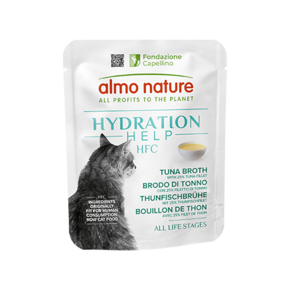 Almo Nature HFC 6x50g  Hydration Help tonijnbouillon met tonijnfilet nat kattenvoer