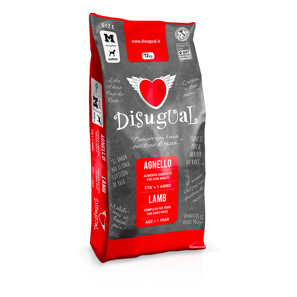 Disugual 12kg  Medium Adult Lam droogvoer voor honden