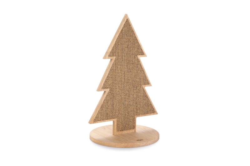 DbL Kerstboom - Krabplank - Hout - Naturel - 35x35x62 cm