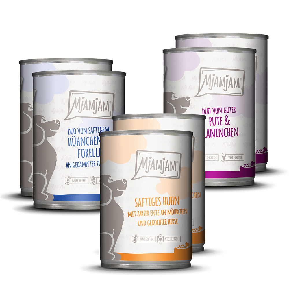 MjAMjAM Adult Hond 6 x 400 g - Mixpakket I (3 Soorten)