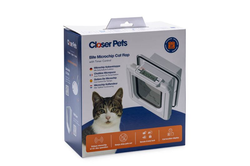 Closer Pets 355 - Kattenluik & Kattendeuren - 24,8x26,5x10 cm - Wit