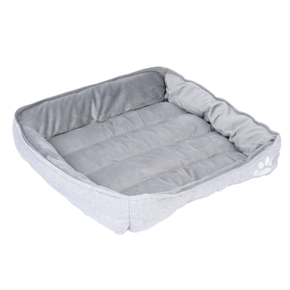 TIAKI knuffelbed Basic Grijs maat S: 50x 45x 12cm hond