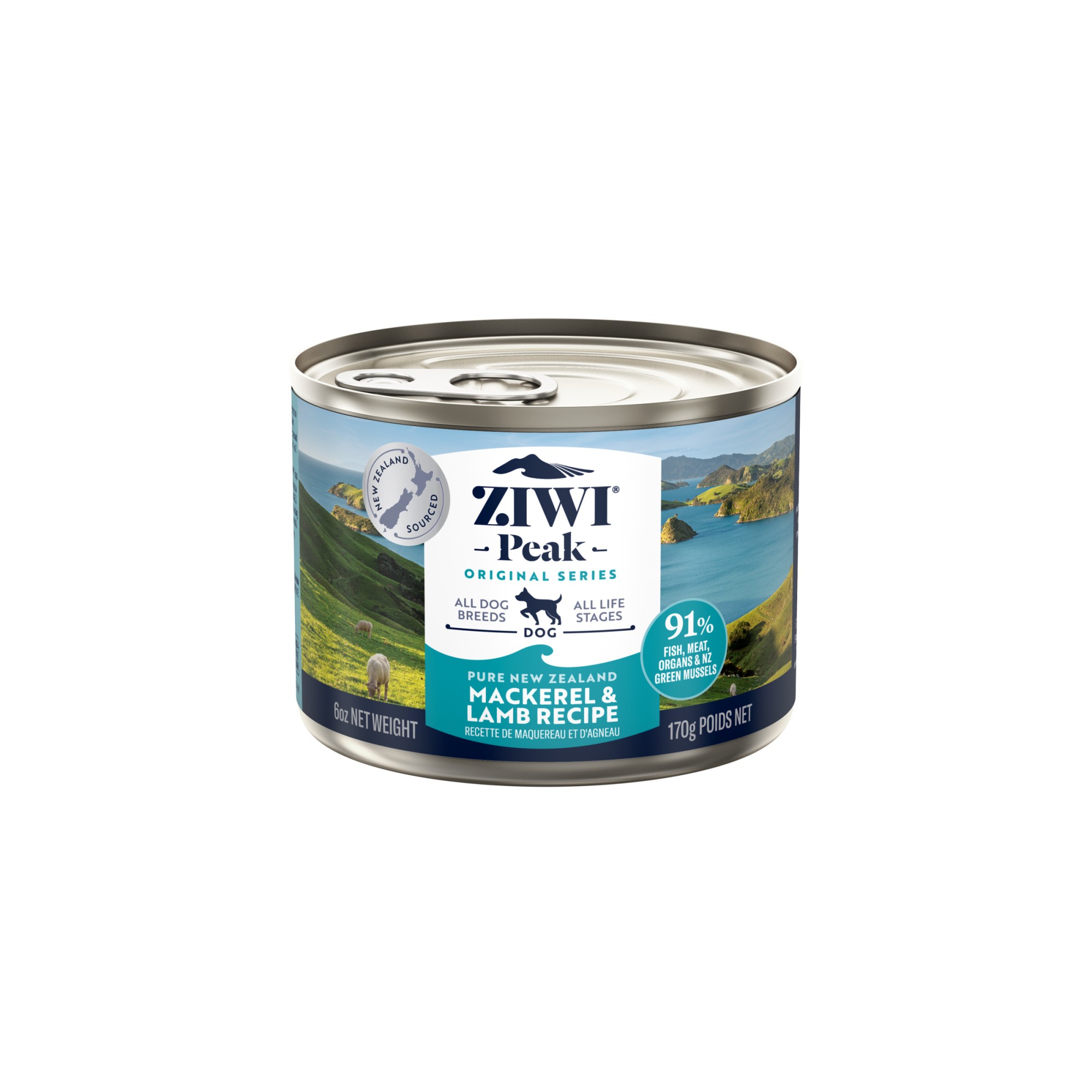 Ziwi Peak natvoeding voor de hond Makreel&Lam 170 gr.