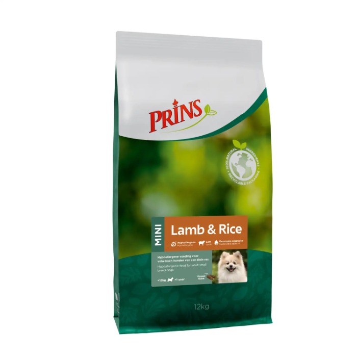 Prins ProCare Hypoallergenic Mini Lam&Rijst hondenvoer 12kg