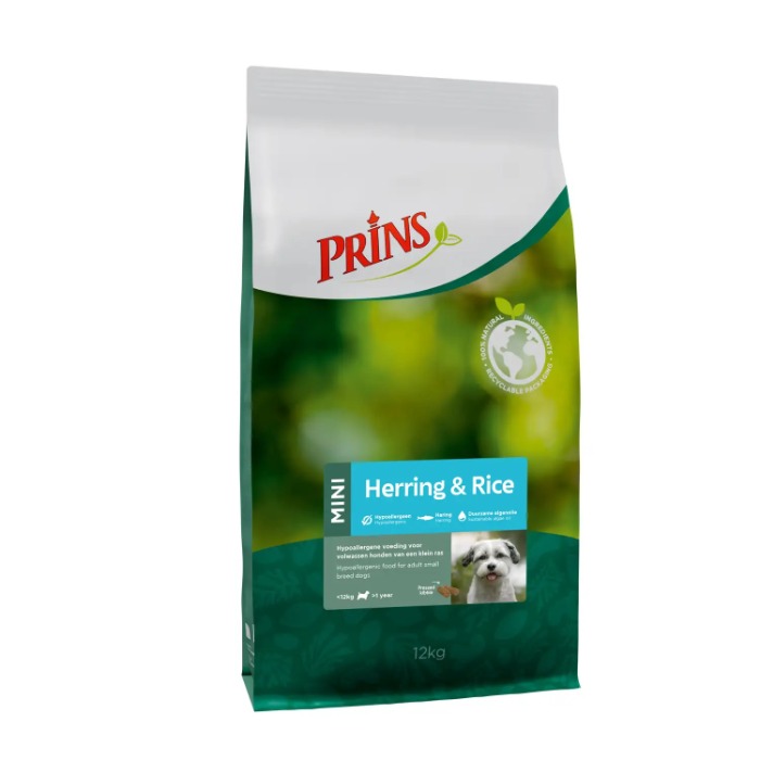 Prins ProCare Hypoallergenic Mini Haring&Rijst hondenvoer 12kg