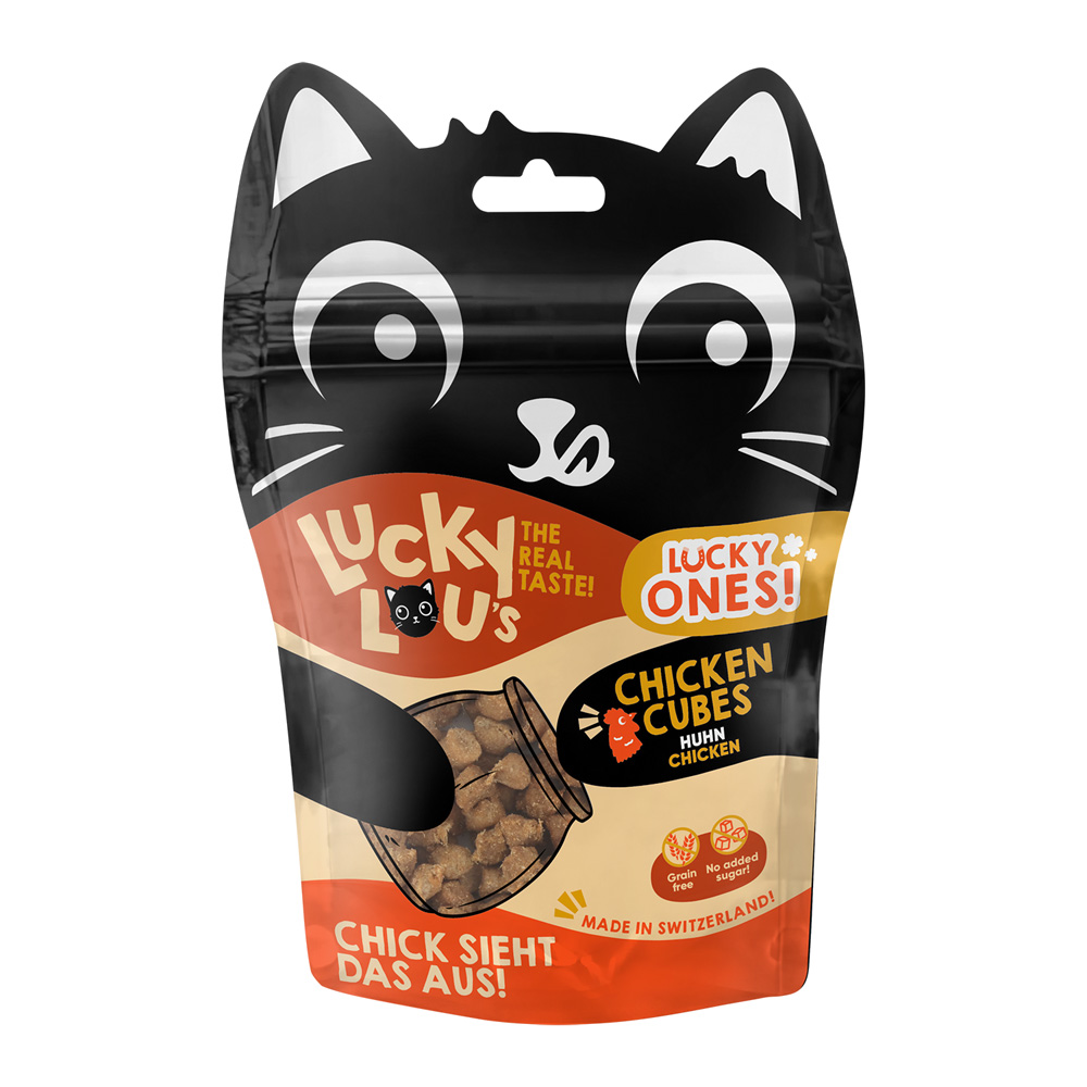 Lucky Lou 80g  blokjes kip kattensnacks