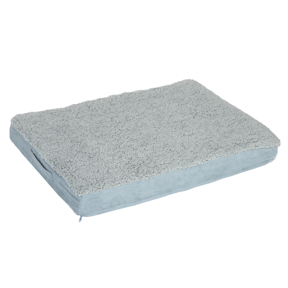 Zooplus Exclusive  S: L 72 x B 50 x H 9,5 cm (motief: hond) - Hondenkussen Memory Foam Grijs