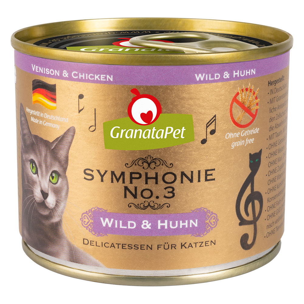 Granatapet 12x200g  Symphonie Wild & Kip Kattenvoer