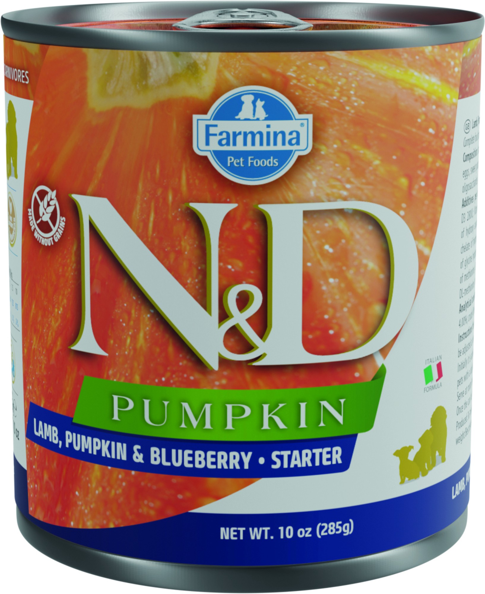 N&D Pumpkin Starter natvoeding voor pups Lam 285 gr. - per 6 stuks