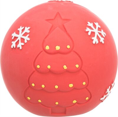 Trixie Xmas Bal Latex Rood 8X8X8 CM