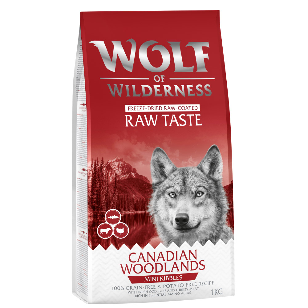 Wolf of Wilderness 1 kg  droogvoer voor een probeerprijs! - Canadian Woodlands - Rund, Kalkoen en Kabeljauw