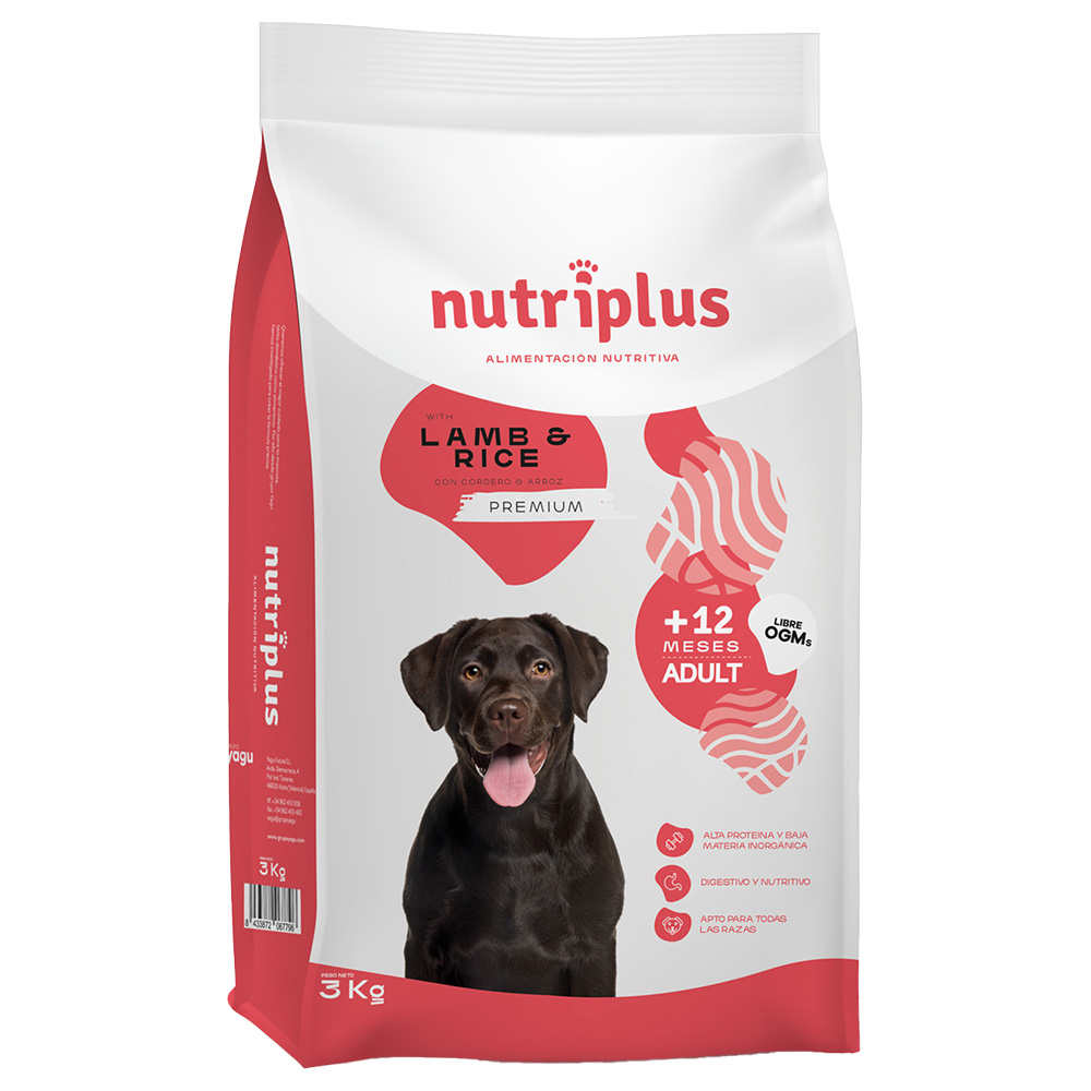 Nutriplus 3kg  Adult Dog met lam droogvoer voor honden