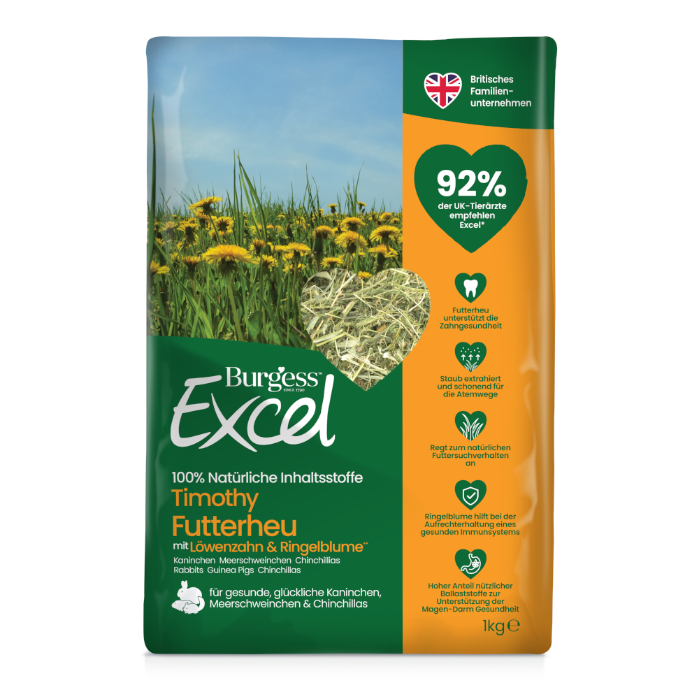 Burgess Excel Voerhooi met Paardebloem & Goudsbloem - 1 kg