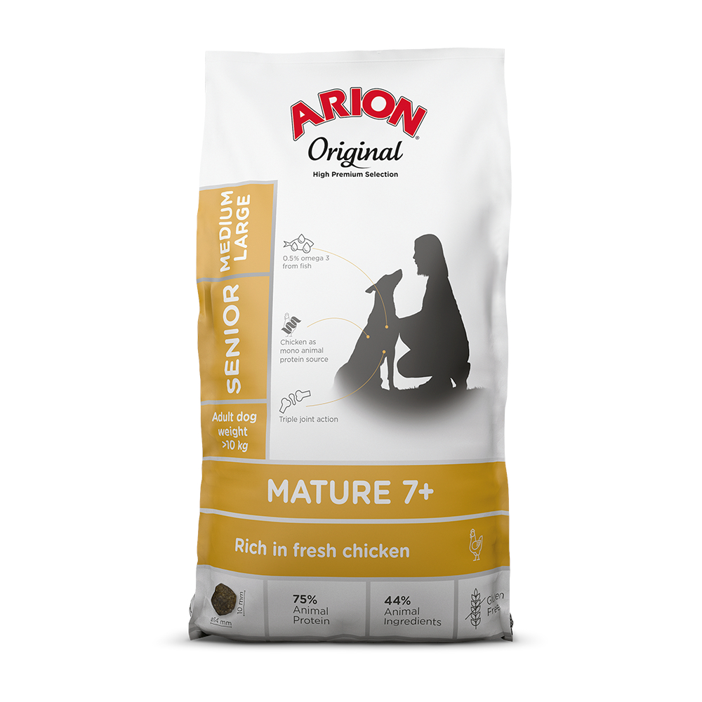 Arion 12 kg  Original Mature 7+ Medium/Large Kip hondenvoer droog