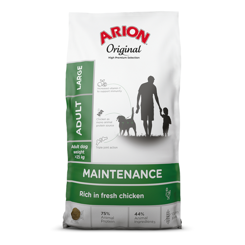 Arion 12kg  Original Maintenance Large Breed Kip hondenvoer droog