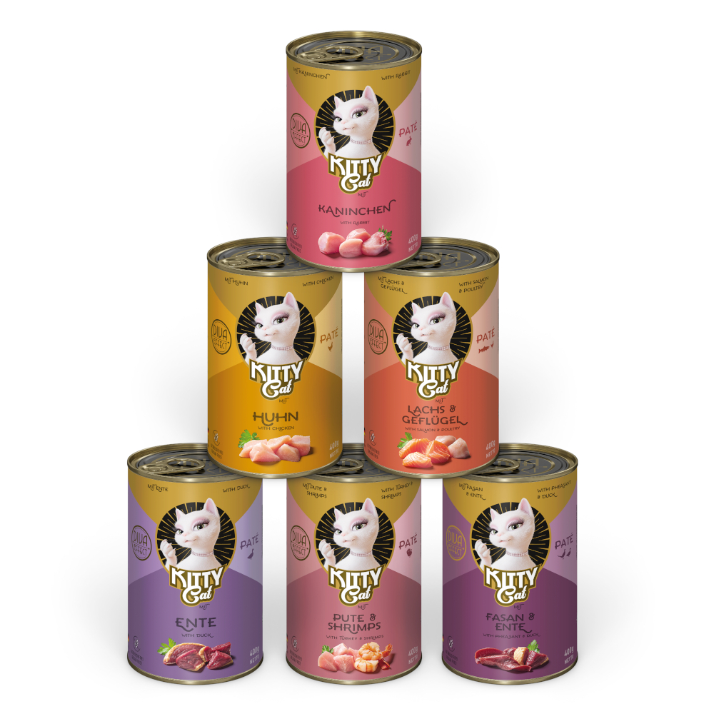 Kitty Cat 6x400g  Adult Pate Mix II (6 soorten) nat kattenvoer