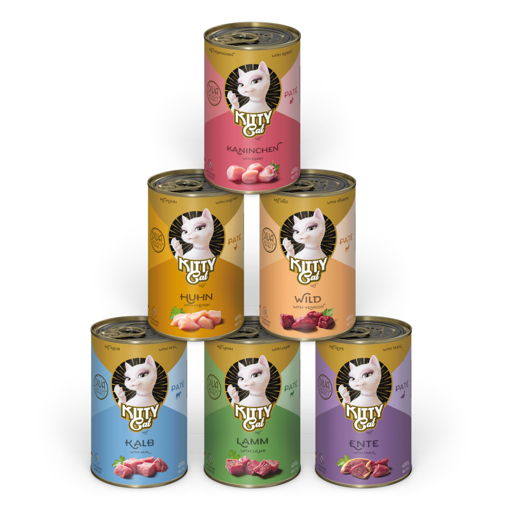 Kitty Cat 6x400g  Adult Pate Mix I (6 soorten) nat kattenvoer