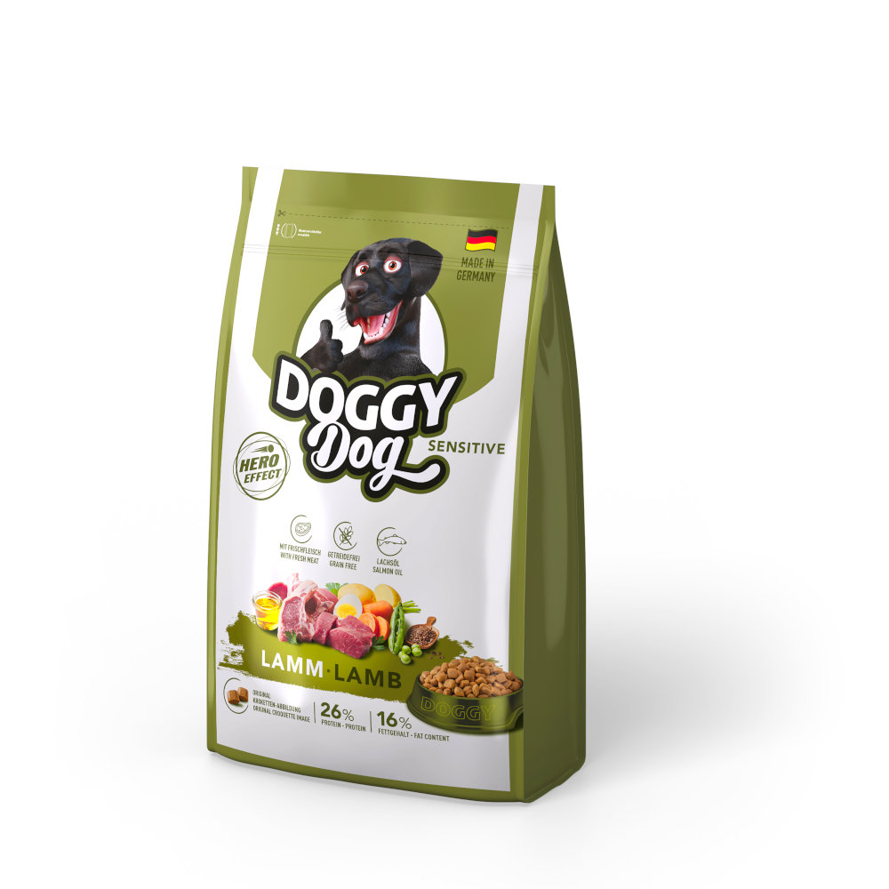 Doggy Dog 1kg  Sensitive met lam droogvoer voor honden