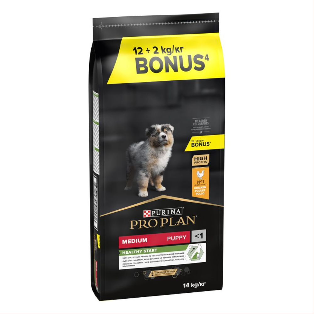 Pro Plan 2 kg / 2,5 kg gratis! 14 kg / 16,5 kg PURINA  - Medium Puppy Huhn & Reis Healthy Start (14 kg)