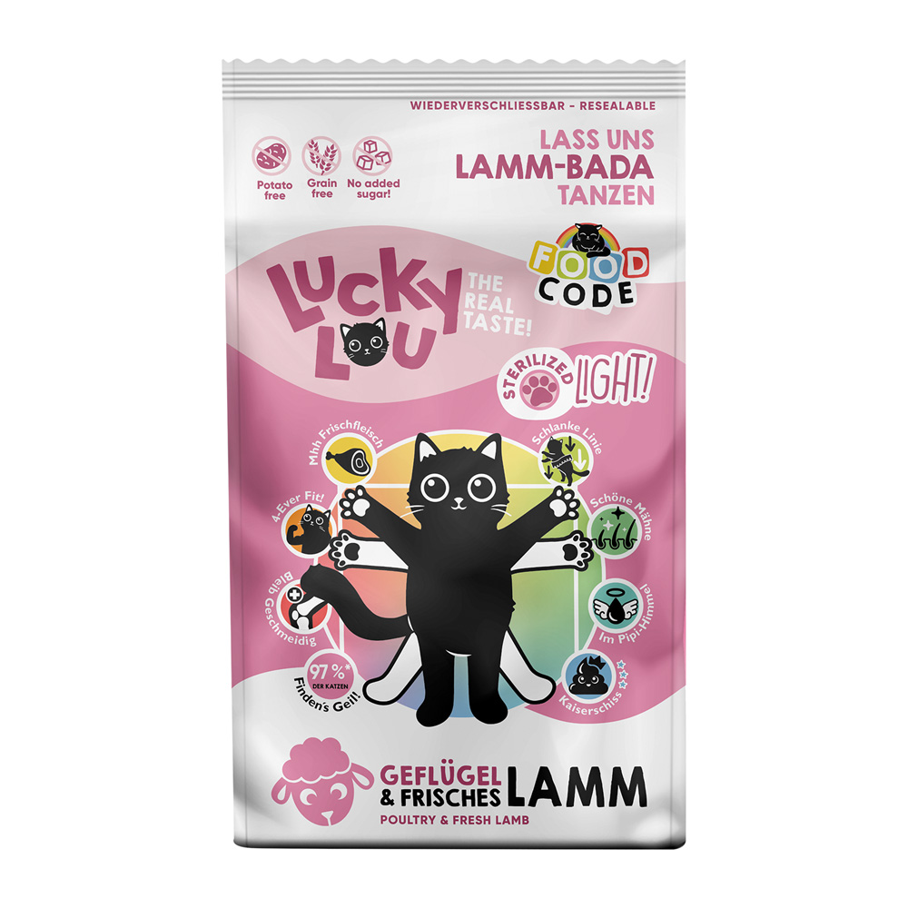 Lucky Lou 1.7kg  Light Gevogelte & Lam droog kattenvoer