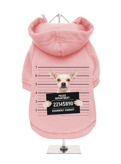 Urban Pup UrbanPup Sweatshirt Police Mugshot Chihuahua roze XS 20 cm