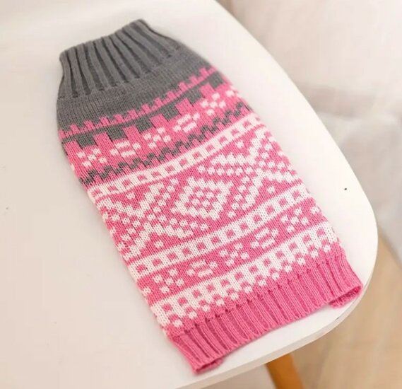 Merkloos Hondentrui Pink Winter 20 cm