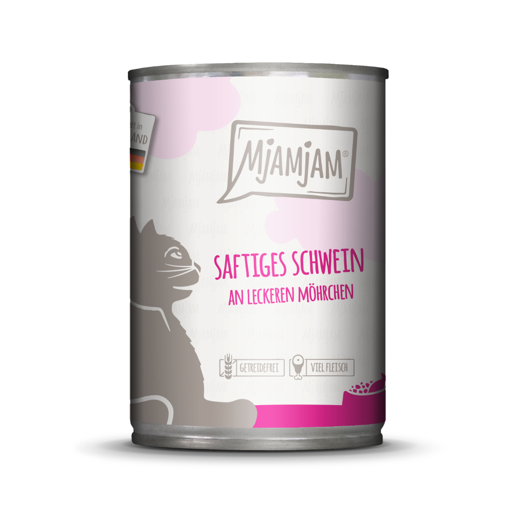 MjAMjAM 6x400g  Zwijn Kattenvoer Nat