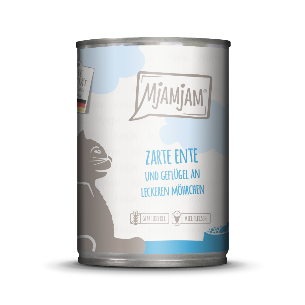 MjAMjAM 6x400g  Eend & Gevogelte Kattenvoer Nat