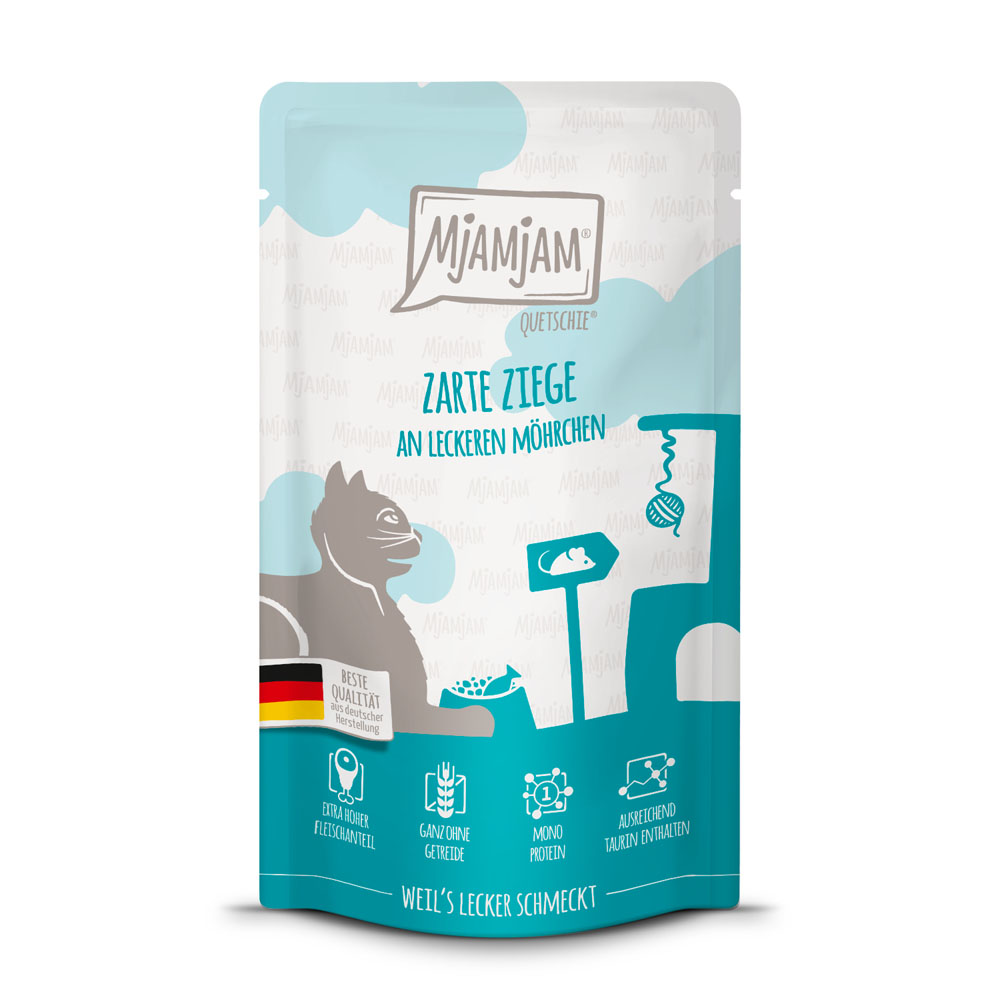 MjAMjAM 12x125g  Quetschie Geit nat kattenvoer