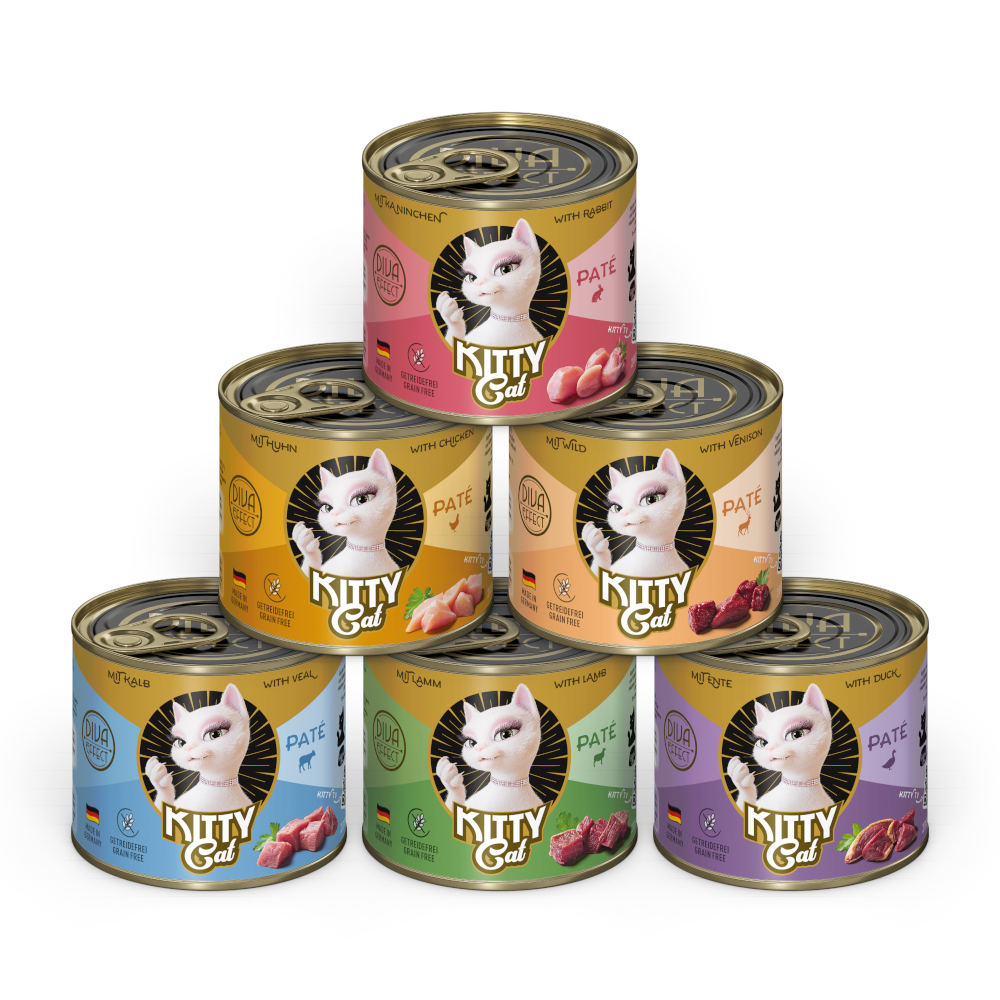 Kitty Cat 6x200g  Adult Pate Mix I (6 soorten) nat kattenvoer