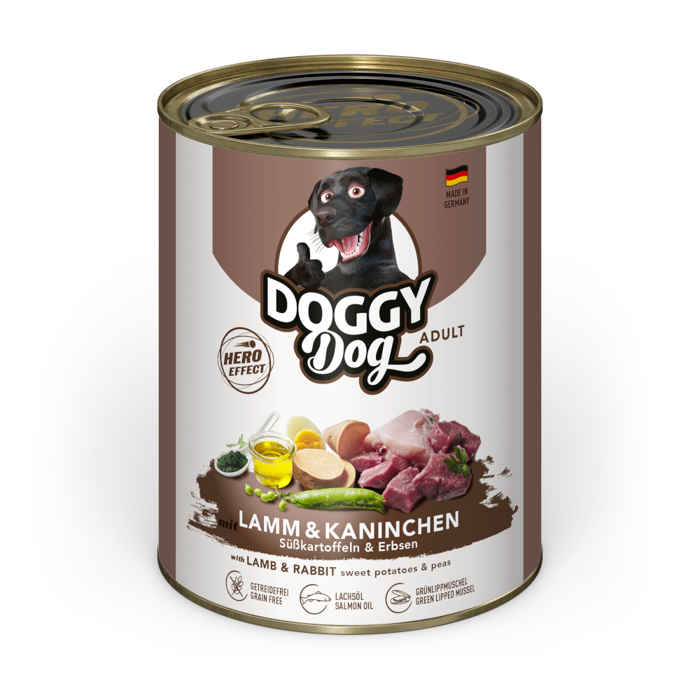 Doggy Dog 6x800g  Adult Lam & Konijn natvoer voor honden