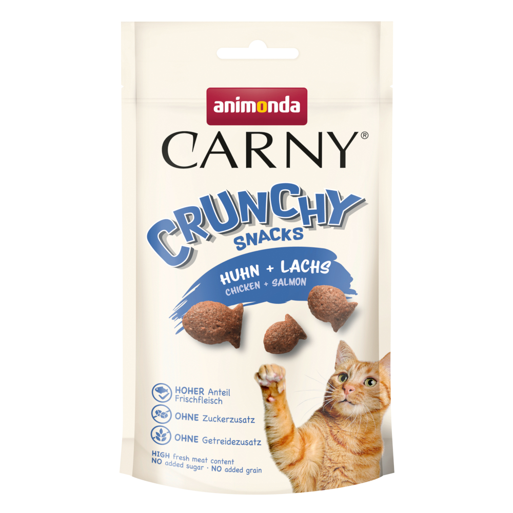 Animonda Carny 50g  Adult Crunchy Kip + Zalm Kattensnacks