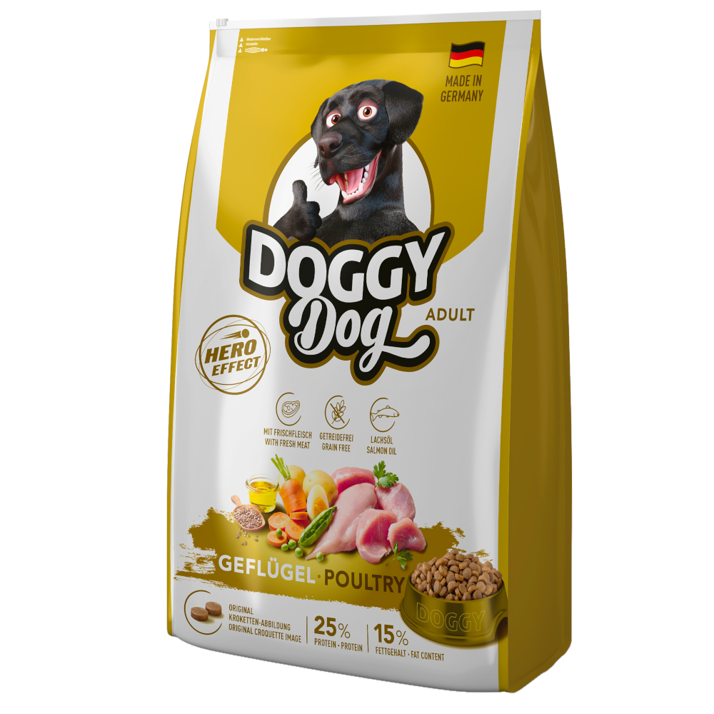 Doggy Dog 10kg  Adult gevogelte droogvoer voor honden