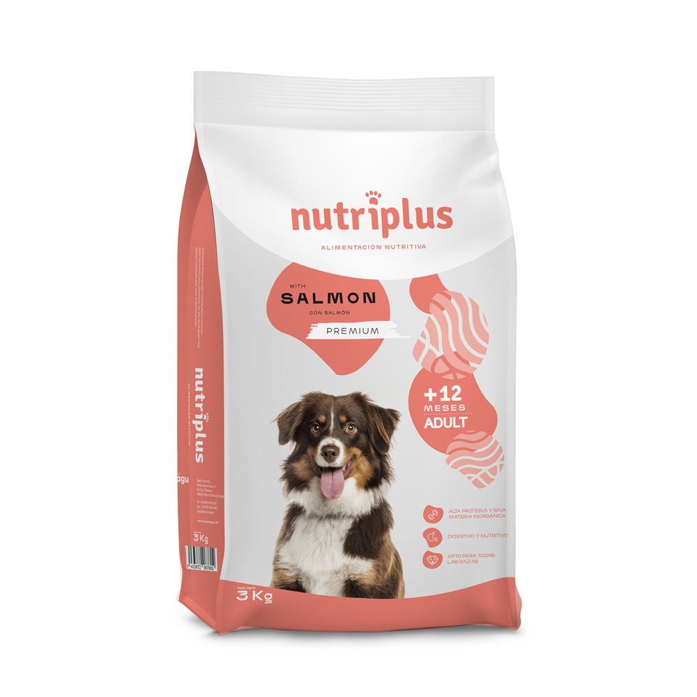 Nutriplus 3kg  Adult Dog met zalm droog hondenvoer