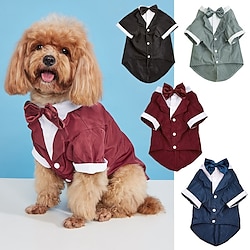 Light in the box honden smoking hondenpak honden smoking bruiloft feest pak hond prins bruiloft vlinderdas overhemd formele hond bruiloft kleding voor kleine en middelgrote honden