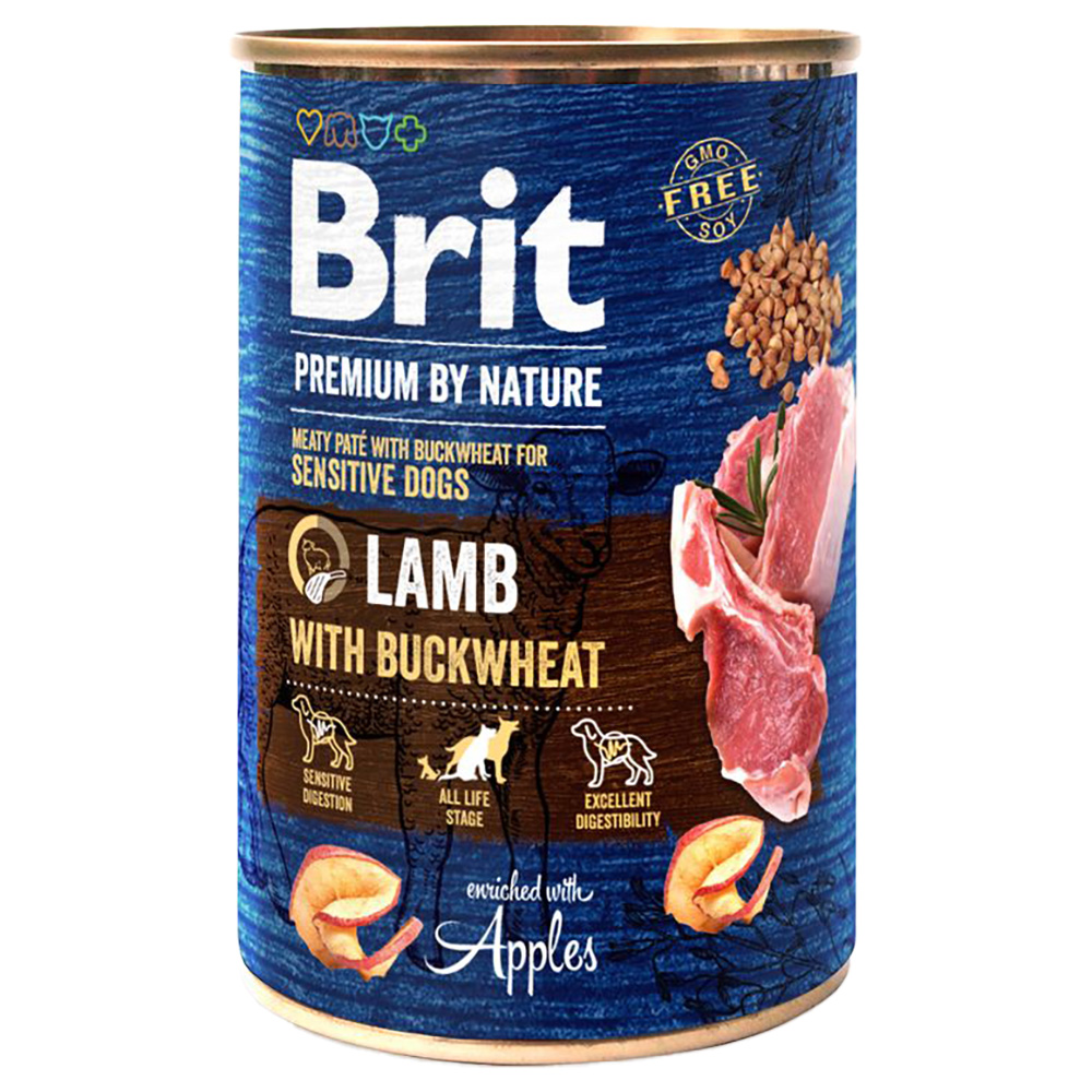 Brit Premium by Nature - Lam met Boekweit (6 x 400 g)