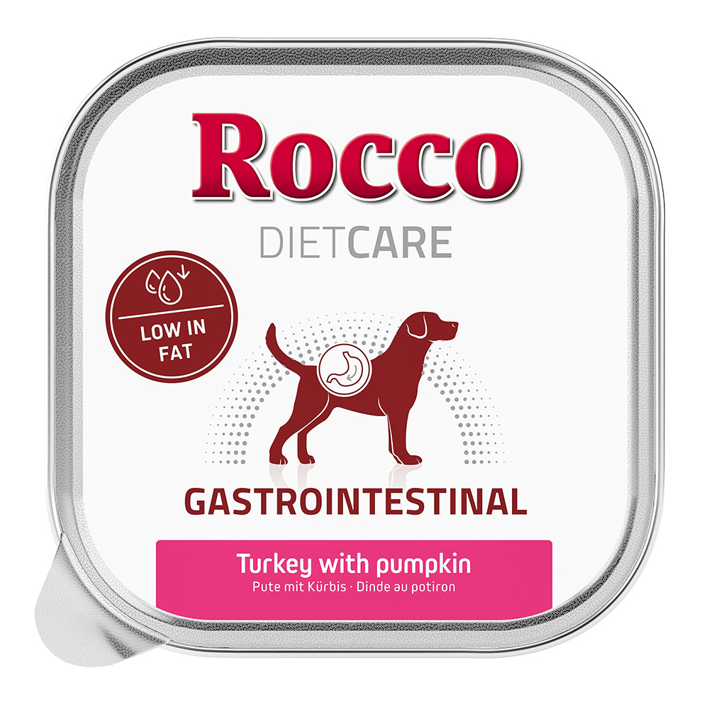 Rocco Diet Care 10x150g  Gastro Intestinal Kalkoen met Pompoen Kuipje Hondennatvoer