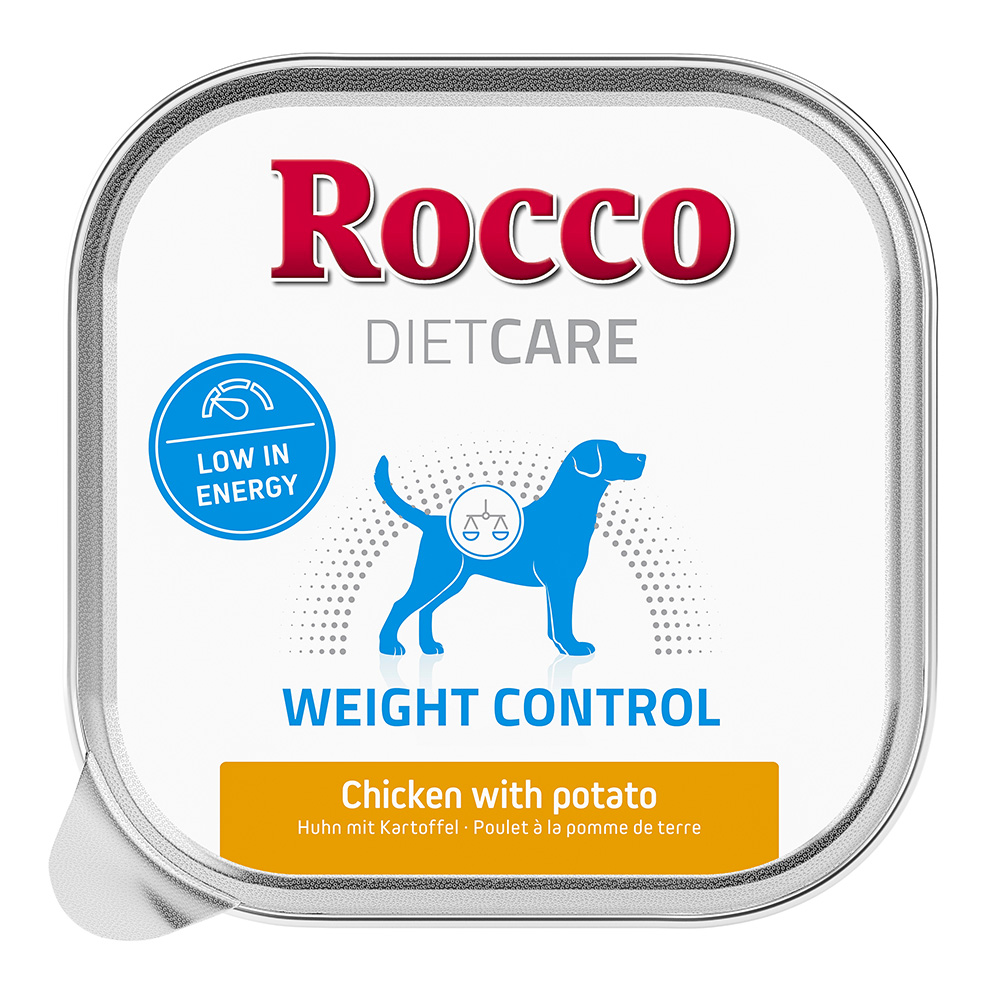 Rocco Diet Care 10x150g  Weight Control Kip met Aardappel Kuipje Honden natvoer