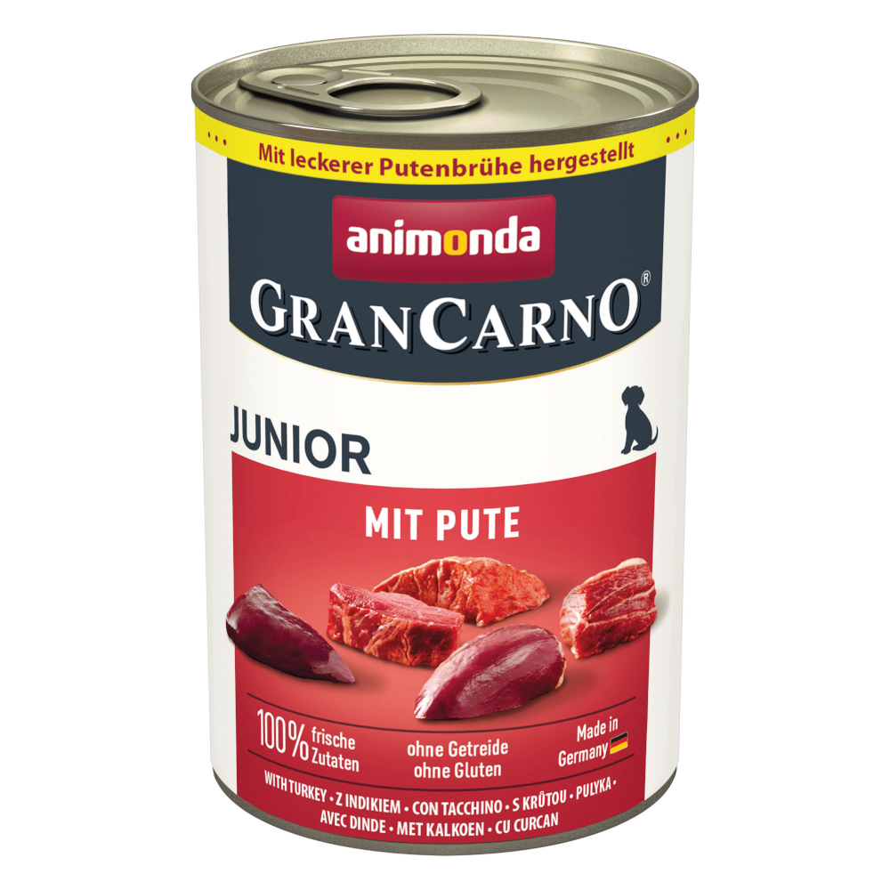 Animonda GranCarno 12x400g Junior: met Kalkoen  Hondenvoer